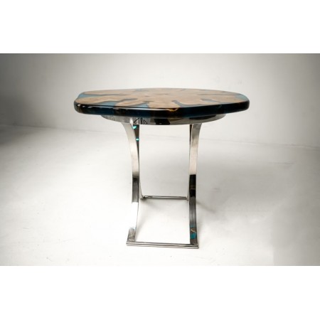 Журнальный столик из дерева и эпоксидной смолы А-22